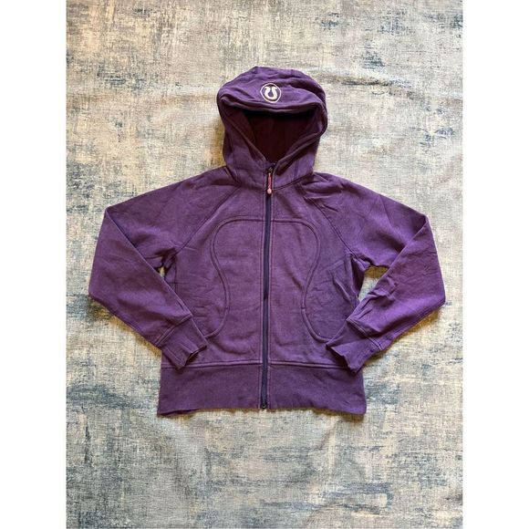 lululemon athletica Tops - Lululemon Purple Full Zip Scuba Hoodie Jacket Size 10